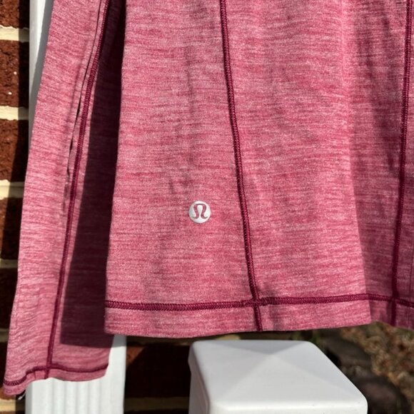 Lululemon Sweat Embrace Long Sleeve Heathered Misty Merlot Women's 10 - Picture 7 of 8